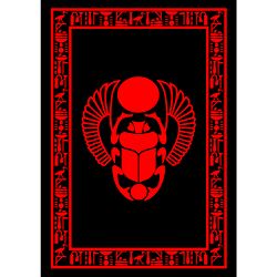 the sacred scarab. the egyptian symbol of eternity. egyptian print. 50.