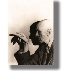 portrait of the occultist aleister crowley. the beast from the abyss reproduction. thelema artwork. magick decor. 796.