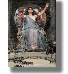 circea by john william waterhouse. fine art print. witchcraft gift. art in the style of pre-raphaelites. 283.