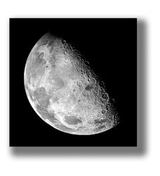 Vintage photograph of the moon. Beautiful scientific poster. Astronomy illustration. NASA wall hanging. 744