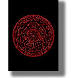 the seal of the seven archangels. magic talisman art print. altar decor. magic spells poster. occultist gift. 176