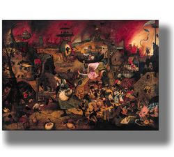 dulle griet, also known as mad meg. peter brueghel art poster. 506.