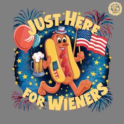4th of july just here for the wieners png digital download files