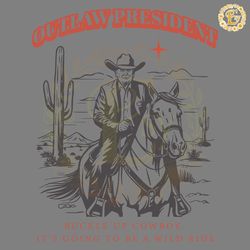 outlaw president buckle up cowboy svg digital download files