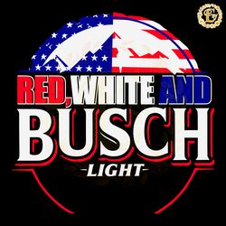 red white and busch light american flag svg