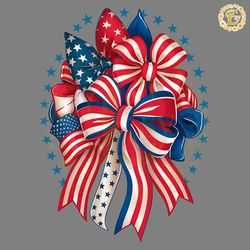 4th of july bows and flag american svg digital download files