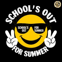 shools out for summer happy face svg digital download files digital download files