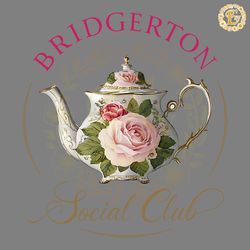 vintage tea pot bridgerton social club png