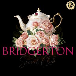 tea party spill the tea bridgerton social club png