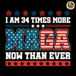 retro vintage i am 34 times more maga now than ever svg