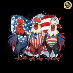 retro patriotic usa chicken american flag png