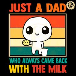 20240607009just a dad who always came back with the milk svg