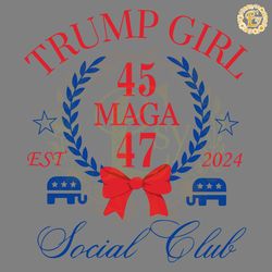 retro vintage trump girl social club 2024 svg