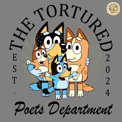 the tortured poets department bluey family svg