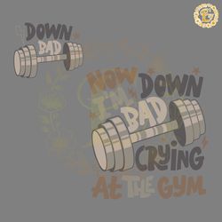 down bad crying at the gym funny ttpd svg