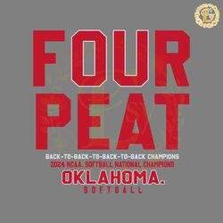 four peat back to back champions oklahoma softball svg