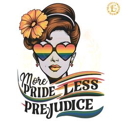 more pride less prejudice lgbt girl png digital download files