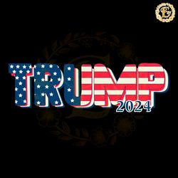 retro vintage trump 2024 american flag svg