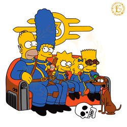 funny nuclear fallout the simpsons family svg