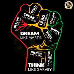 dream think speak black history month svg