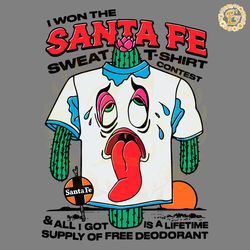 i won the santa fe sweat tshirt contest svg