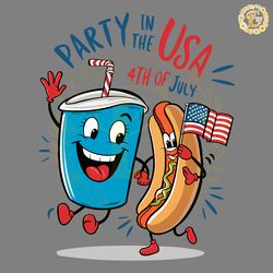 retro party in the usa hot dog lover svg