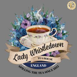 floral tea house lady whistledown png digital download files