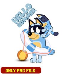 bluey bandit dad hello summer cartoon png