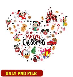 custom christmas tree stickers mickey head png