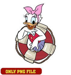 Daisy duck with a lifebuoy png
