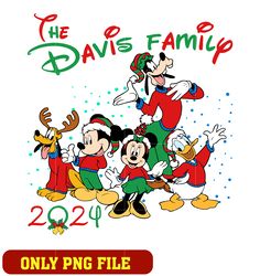 davis family reunion 2024 mickey and friends png