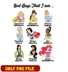 god says that i am disney princess png