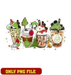 grinch christmas coffee latte png