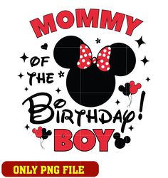 minnie mouse mommy of the birthday boy png