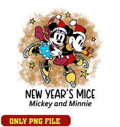 new year's mice mickey and minnie png