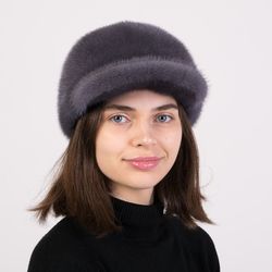 luxury women fur caps. beanie fur mink cap. winter fur caps.womens mink caps. ladies fur caps. warm hat. real fur hat.