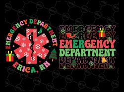 personalized christmas er christmas svg, custom emergency department svg, christmas nurse, christmas png, digital downlo