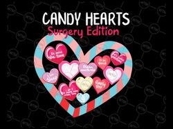 candy hearts surgery edition svg, happy valentines day anesthesia svg, funny couple valentines day svg, png cutting mach