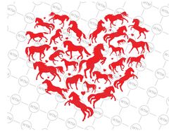 horse animal svg png, lover funny heart horse svg, valentine's day svg, horse heart svg, valentine horse svg, horse rear