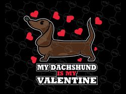 cute and funny design - my dachshund is my valentine svg, dachshund svg, valentine dachshund mom, \gift or dog lover, ha