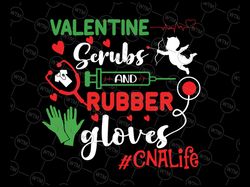 valentine scrubs and rubber gloves cna life svg png, nurse svg, nurse life svg, nurse svg files for cricut, nurse svg fi