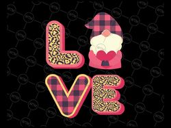 love gnome valentines day png, love valentine gnomes heart png, valentine love png leopard buffalo plaid sublimation des