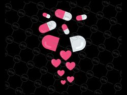 pills heart love valentine svg png, hearts medicine pharmacy svg, medicine pills design, pharmacy pills svg png cut file