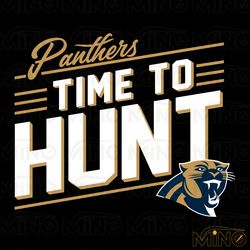 retro panthers time to hunt hockey svg digital download files