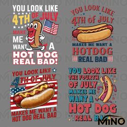 you look like the 4th of july hot dog real bad png bundle