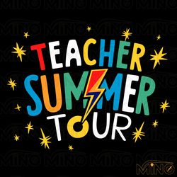 groovy teacher summer tour stars svg digital download files