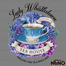 vintage lady whistledown tea house png digital download files
