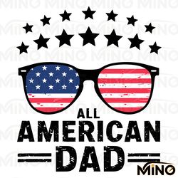 all american dad 4th of july family svg digital download files