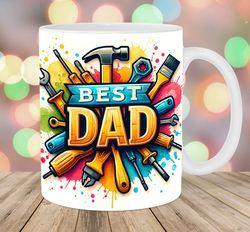 the best dad mug wrap, 11oz & 15oz mug template, mug sublimation design, tools mug