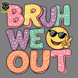 retro happy face bruh we out svg digital download files